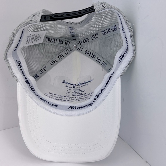 TOMMY BAHAMA CAP/HAT, 3D MARLON FISH LOGO, GREY COOL MESH, WHITE HAT, ADJ. STRAP - Picture 8 of 13